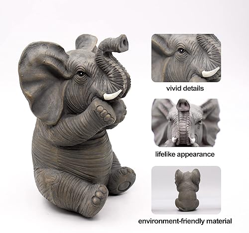 Miniatura 4 de Estatuas de resina de elefante de la sabiduría adornos para decoración del hogar oficina Hear No Evil Speak No Evil See No Evil Evil See No Evil