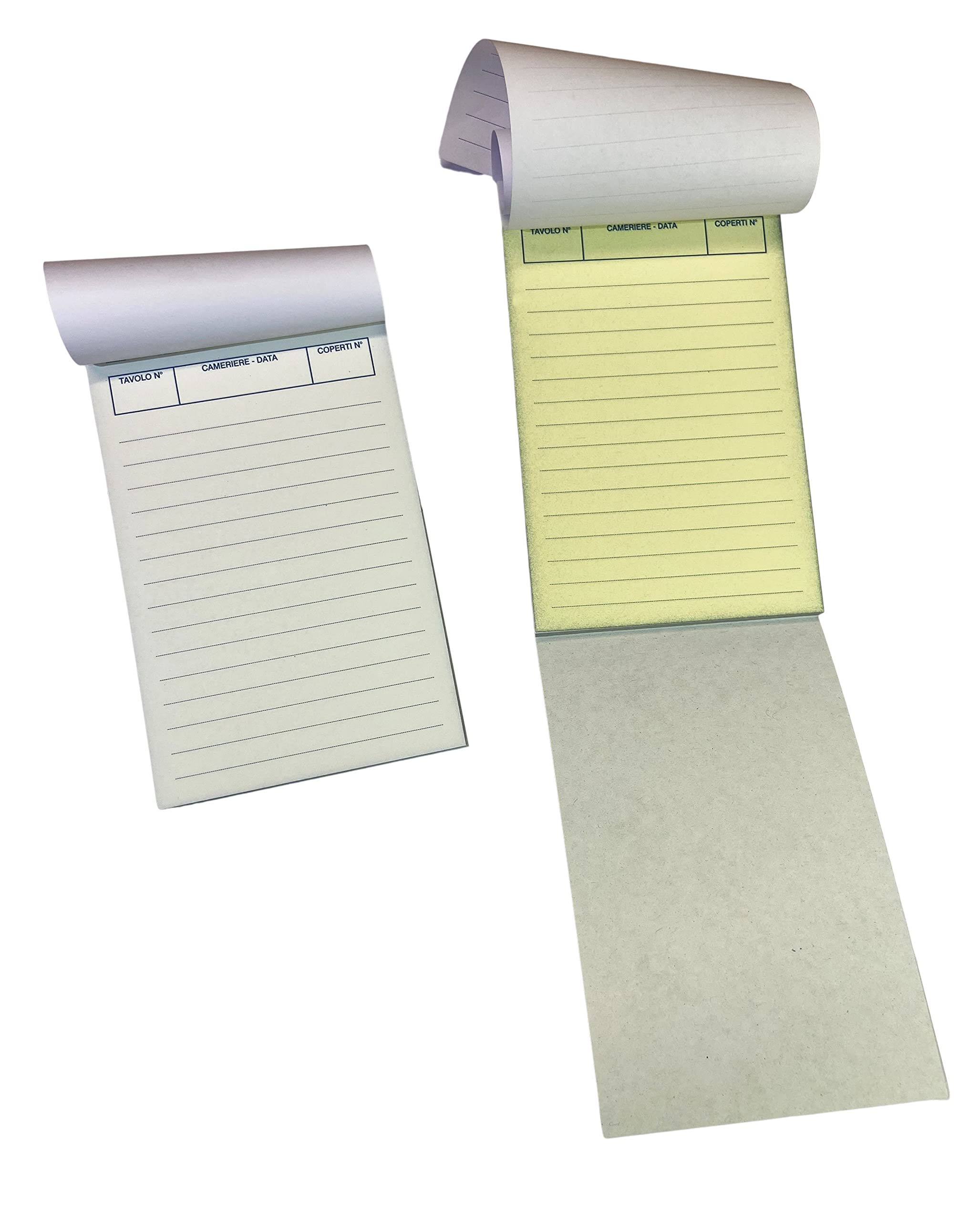 100 Blocchi Comande a 2 copie10x17 cm - 100 fogli a blocco auto copianti per ristorante pub bar pizzeria con righe