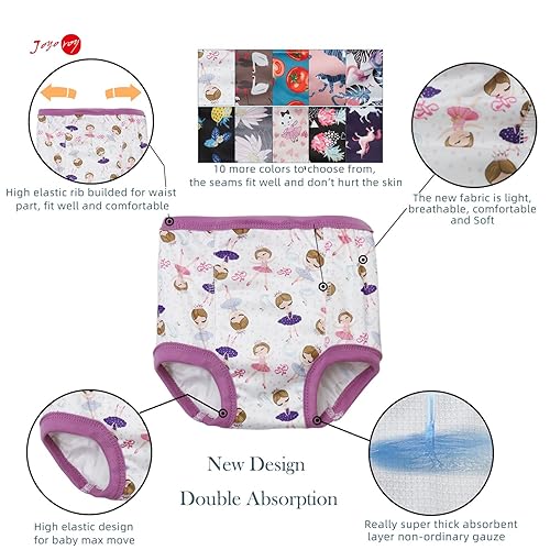 Miniatura 8 de Joyo roy 10 piezas 6T - Ropa interior para niños pequeños, pantalones de entrenamiento para ir al baño, ropa interior de entrenamiento para ir al