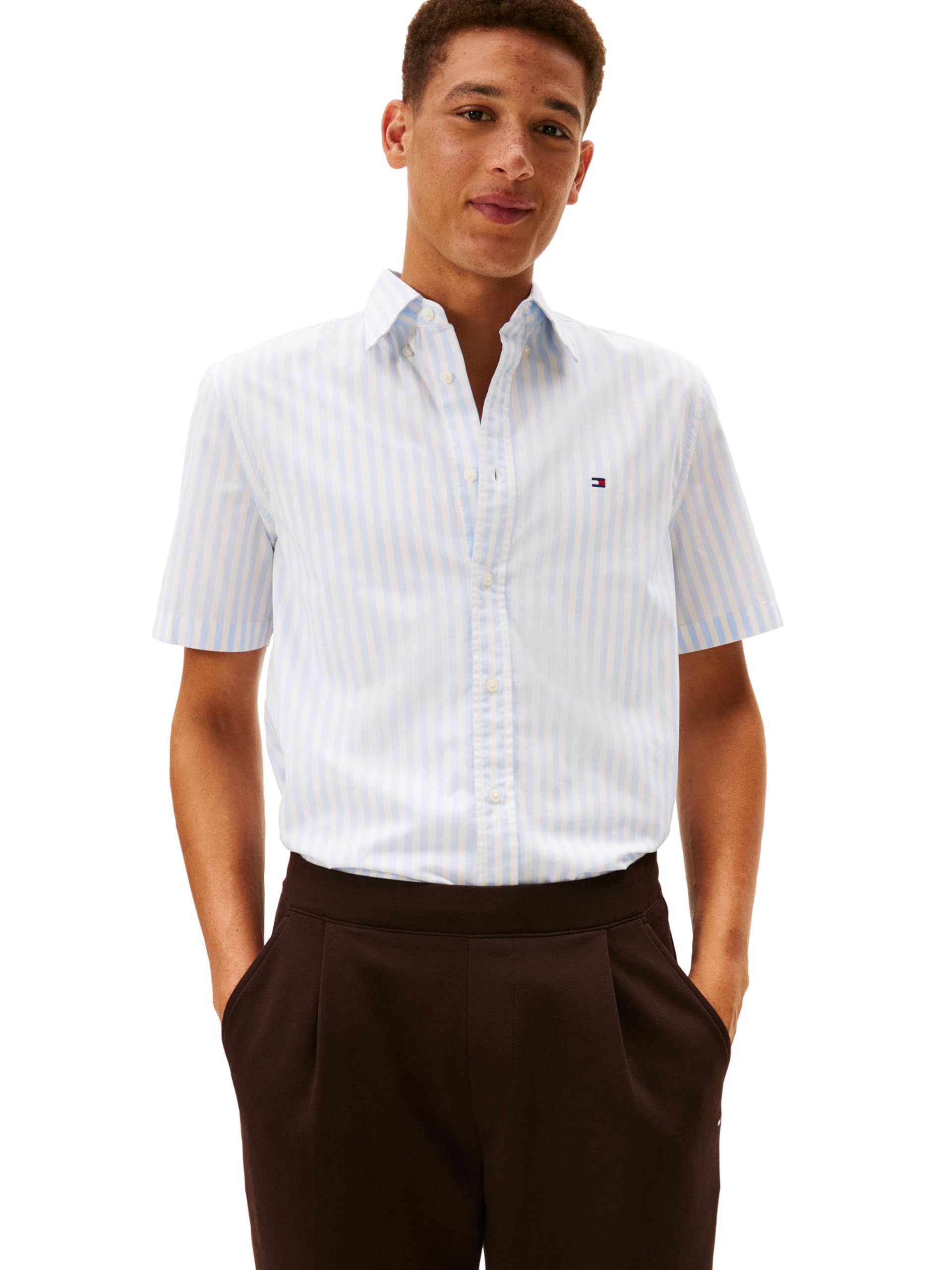

                                                    Tommy Hilfiger Men's Short Sleeve Poplin Shirts in