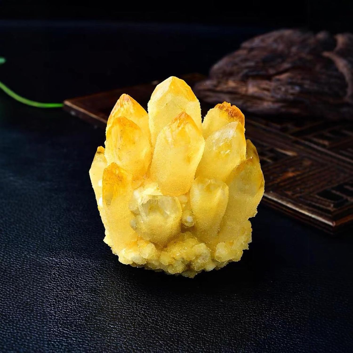 Citrine Cluster Crystal Cluster, Yellow Crystal Rock,Crystal Stone Quartz Gemstone for Home Decoration Ornament,510~600g