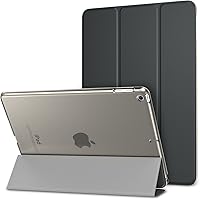 Vista 13 de MoKo Funda para iPad 9.7 Pulgadas 2018/2017 de 6ª/5ª Generación, Funda Inteligente delgada y ligera con soporte con Protector Trasero Translúcido