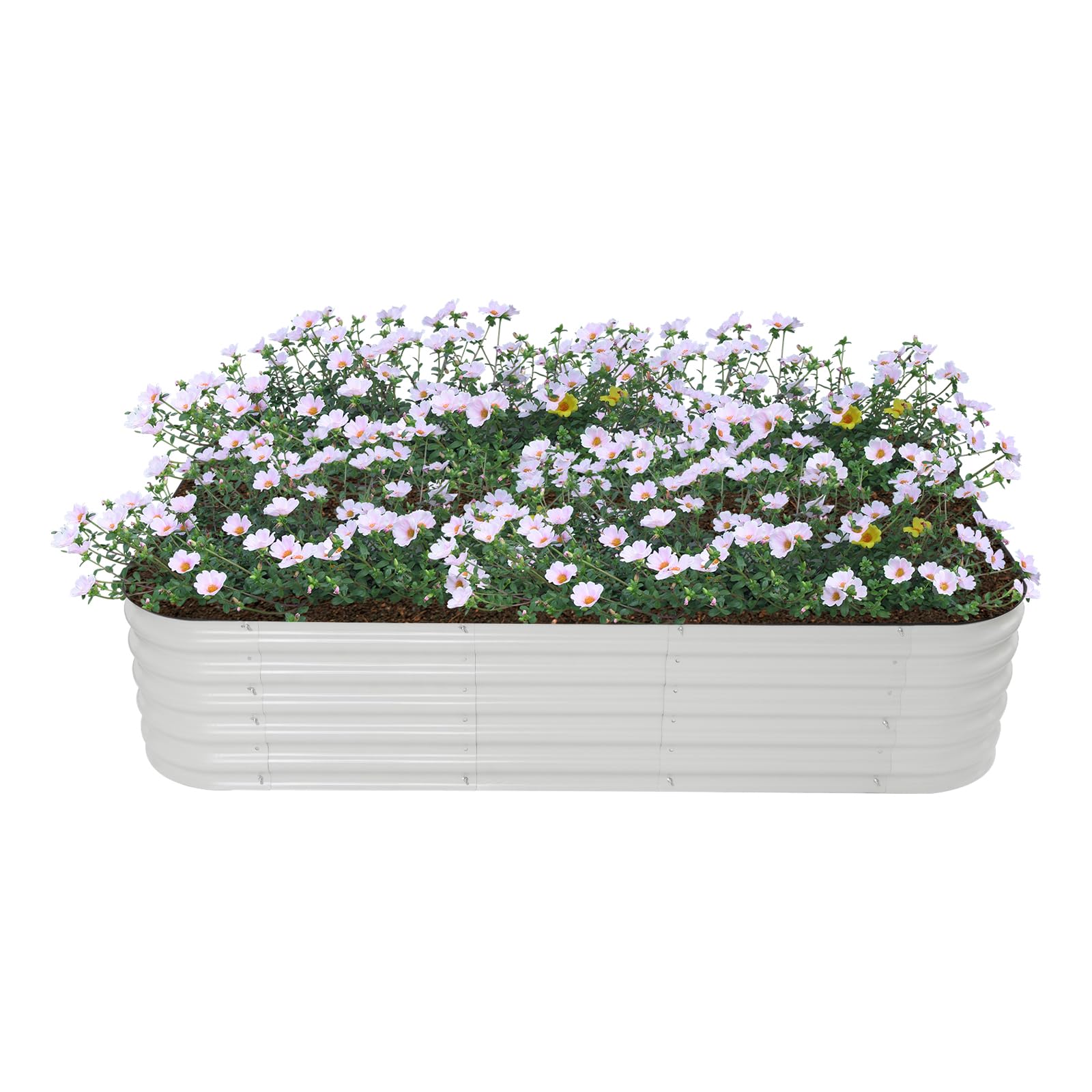 Kit de bancal alto de metal, kit de jardinera de acero galvanizado engrosado, jardinera de jardín, para exteriores, verduras, hierbas, flores y frutas, semillero de jardín (240 x 60 x 43 cm)