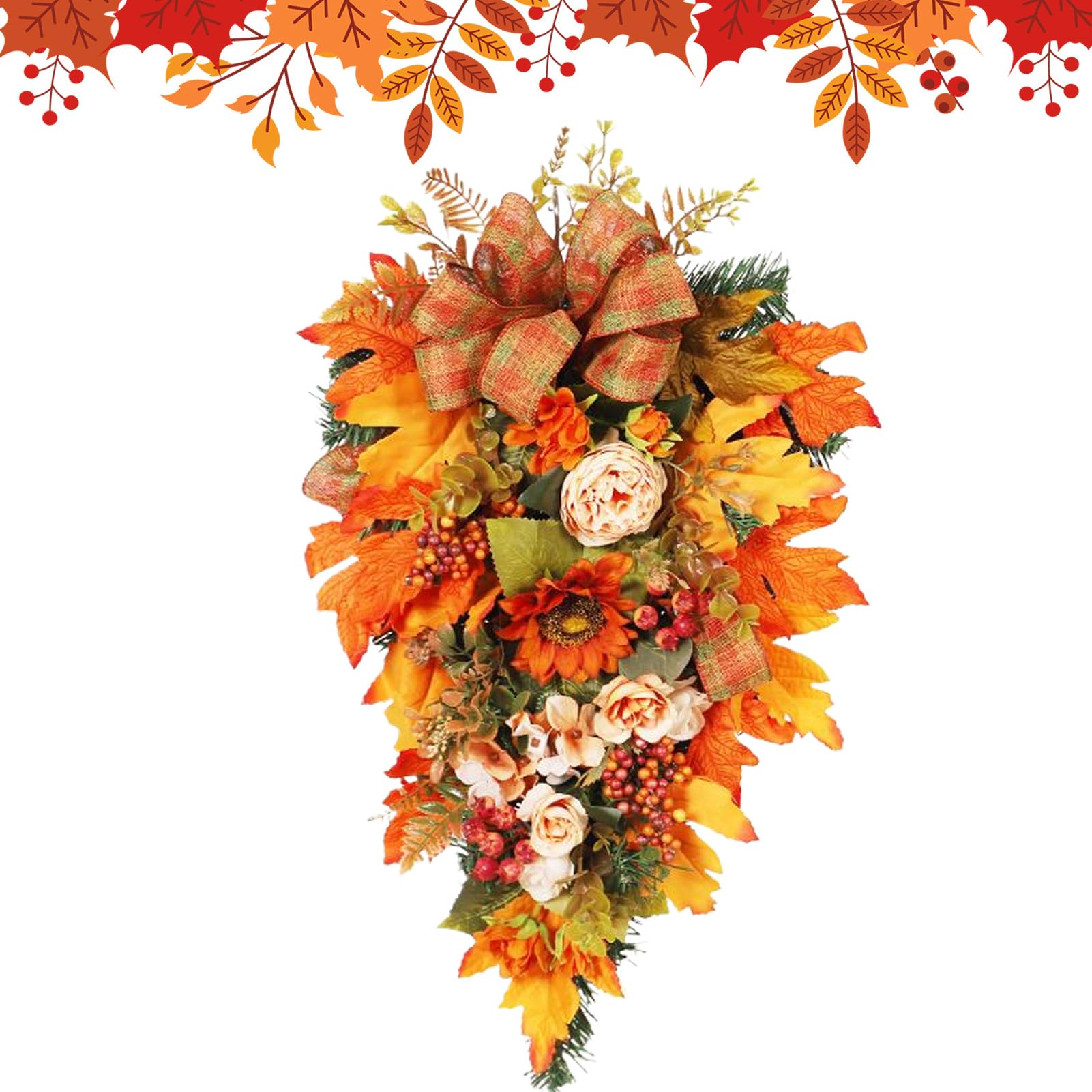 Fleurs érables artificielles pour sublimer votre fenêtre de bureau et appartement en automne