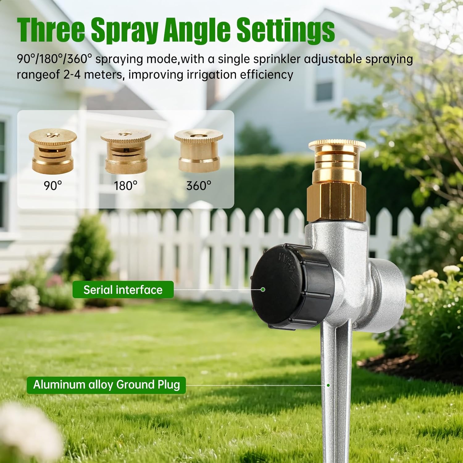 3 Pack Metal Lawn Sprinklers for Yard,Automatic Water Sprinklers with 3PCS Replaceable Parts, Brass Sprinkler Nozzle for Lawn Grass and Garden Irrigation