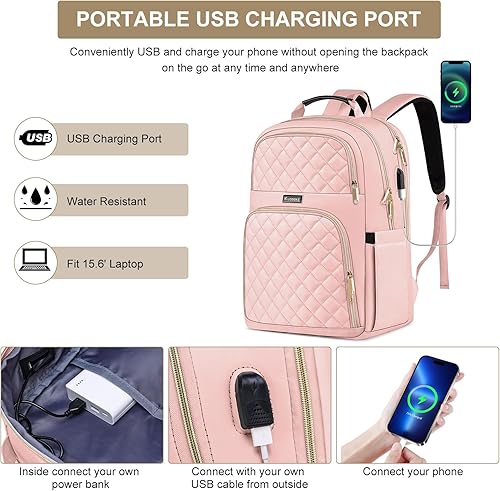 Miniatura 10 de Mochila para mujer, Negro - Tipo 1, 15.6 pulgadas