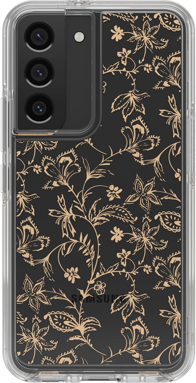 OtterBox Galaxy S22 Symmetry Series Case - WallFlower, Ultra-Sleek, Wireless Charging Compatible, Raised Edges Protect Camera & Screen