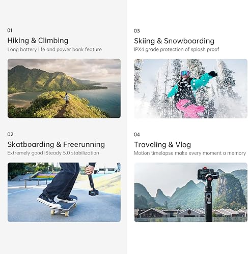 Miniatura 5 de Hohem iSteady Pro 4 3-Axis cámara deportiva portátil estabilizador cardán control inalámbrico a prueba de salpicaduras estabilizador reemplazo para