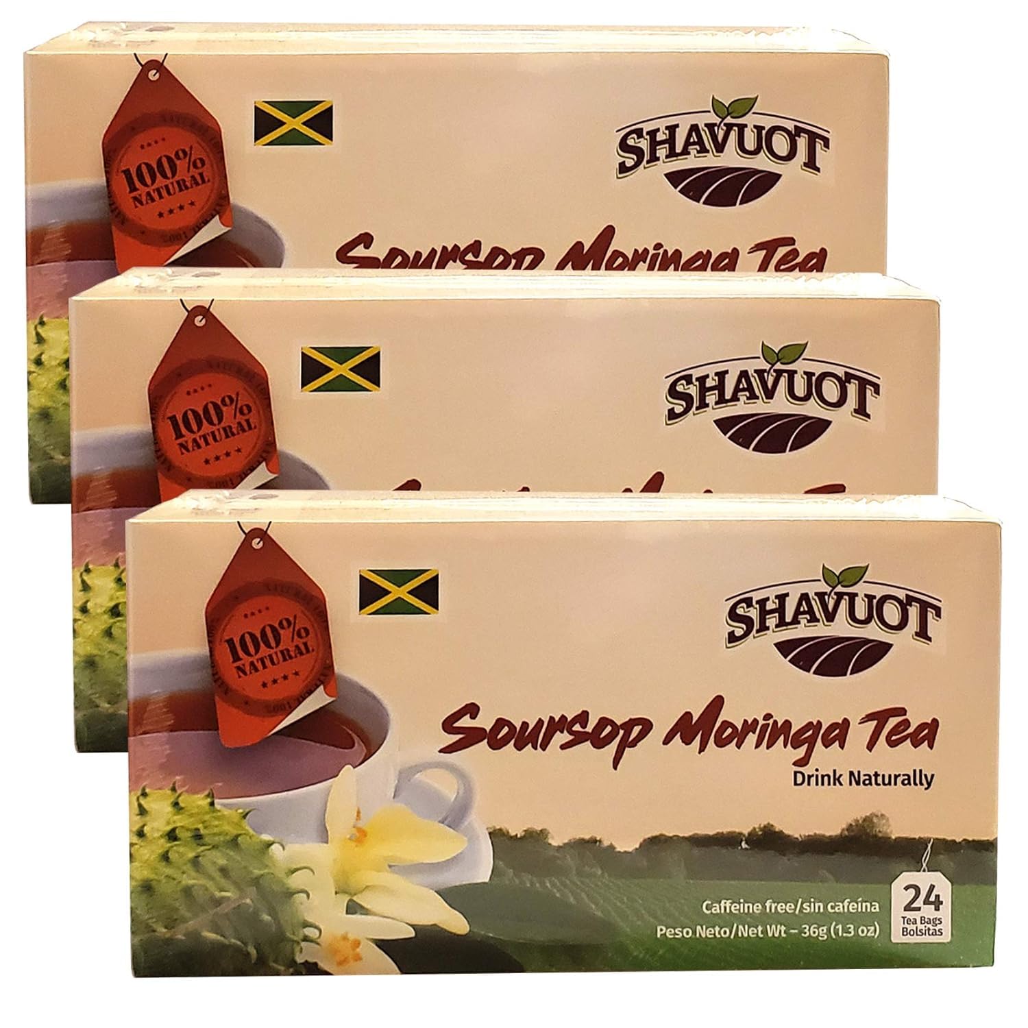 Shavuot Soursop Moringa Tea (Pack of 3)