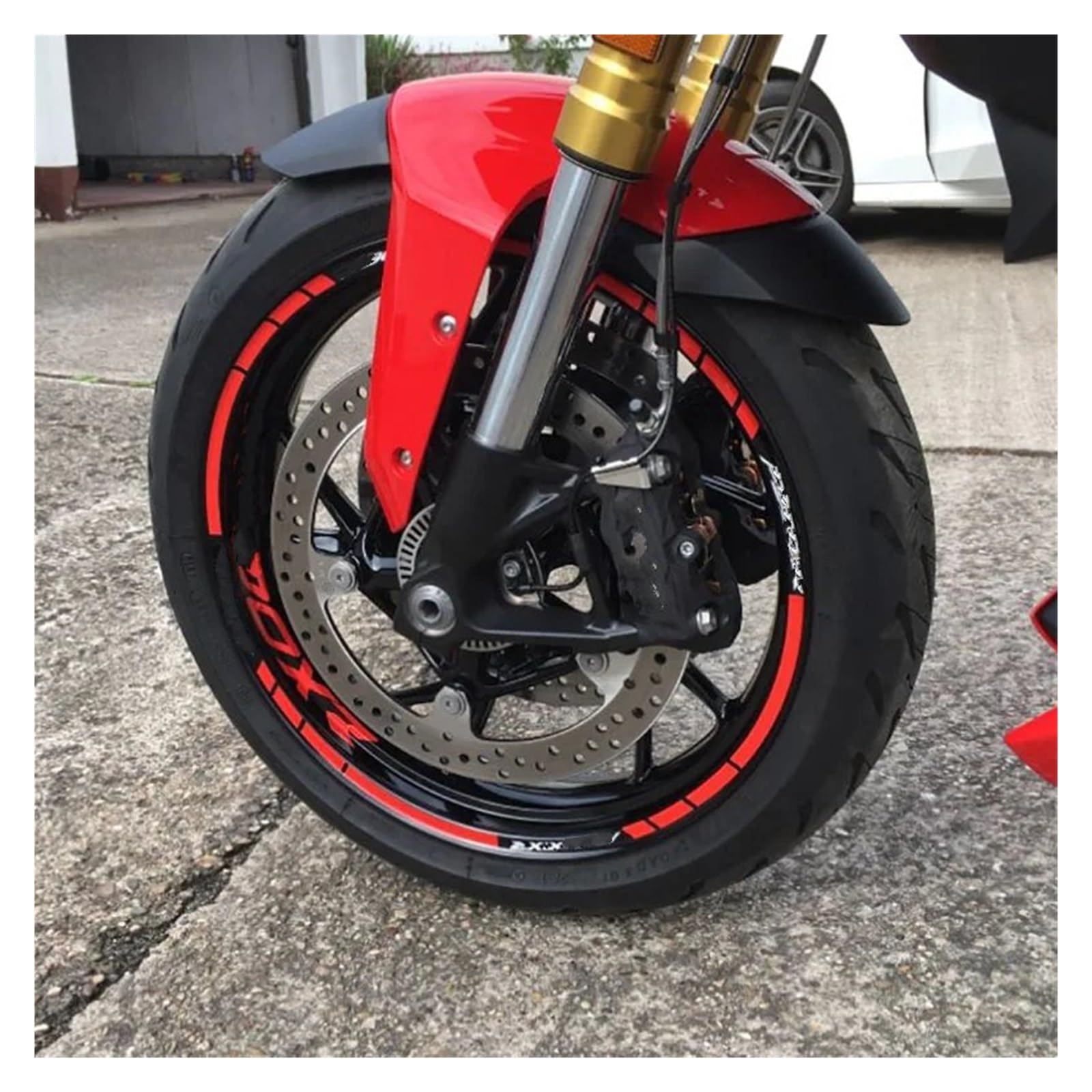 Für F900XR Für F900xr Motorrad Vorne Hinten Felge Streifen Reflektierende Aufkleber Wasserdicht Aufkleber Aufkleber(Blue)