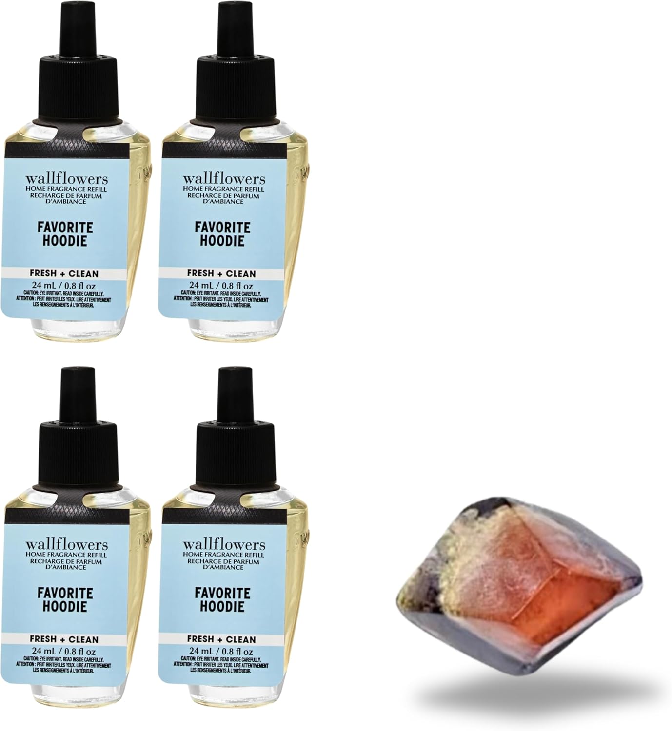 Favorite Hoodie - White Barn Bath/Body - 4 Pack Wallflowers Home Fragrance Refills 0.8 fl oz / 24 mL and Stone Soap Natural (Packaging May Vary).