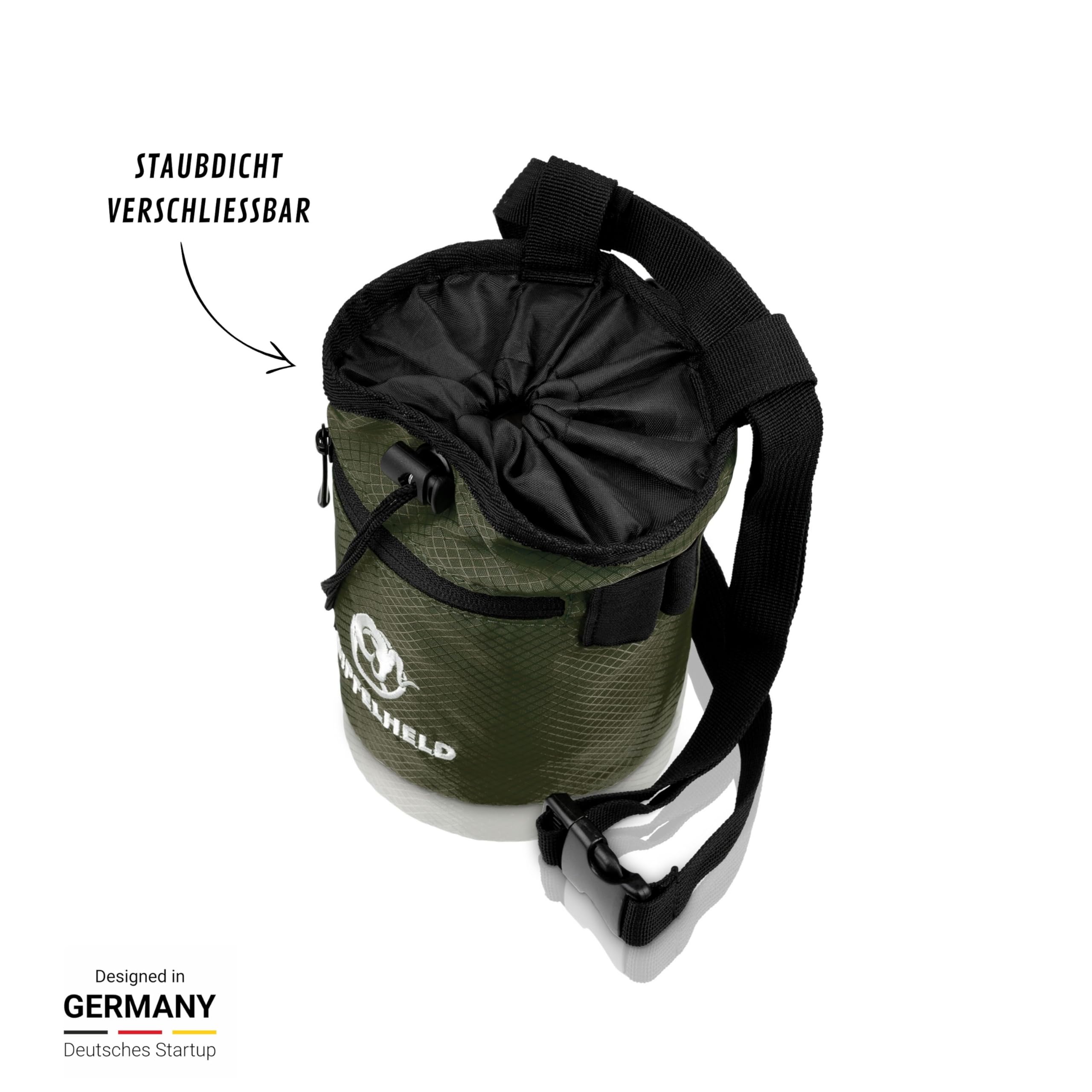 Sac De Magnésie Gipfelheld Avec Brosse De Boulder, Mousqueton Et Ceinture – Pour Escalade Et Crossfit