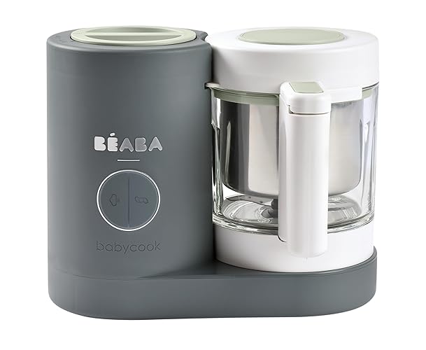 BEABA Babycook Neo Baby Food Maker | Non-Toxic Glass & Stainless Steel | Trusted by Celebrity Moms | Sustainable Baby Food Processor | Global Leader| 34 Servings in 20 Mins, Mineral