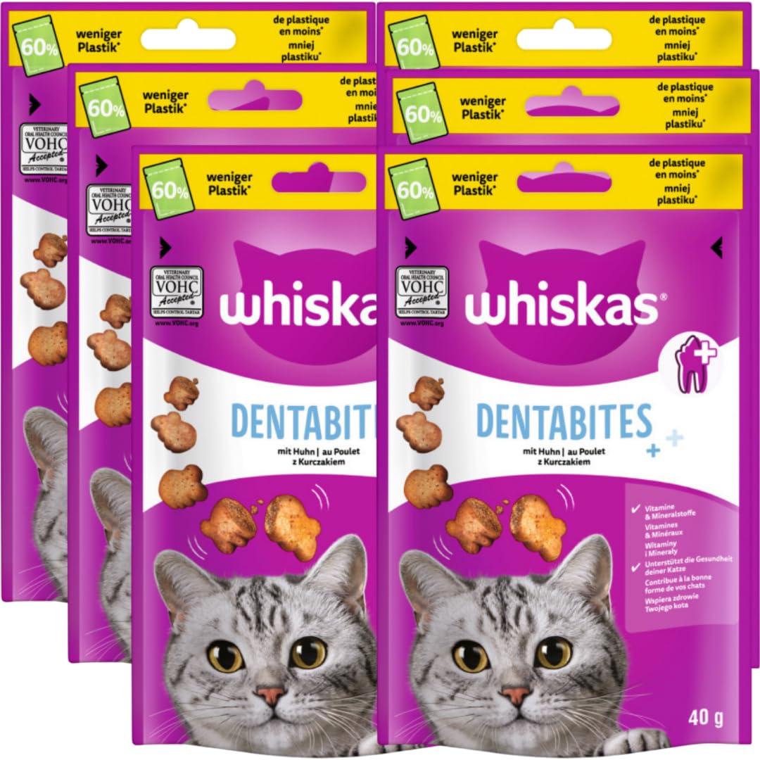 Dentabites mit Huhn Katzensnacks Snackfutter für Haustiere 40 Gramm X 24 STÜCK