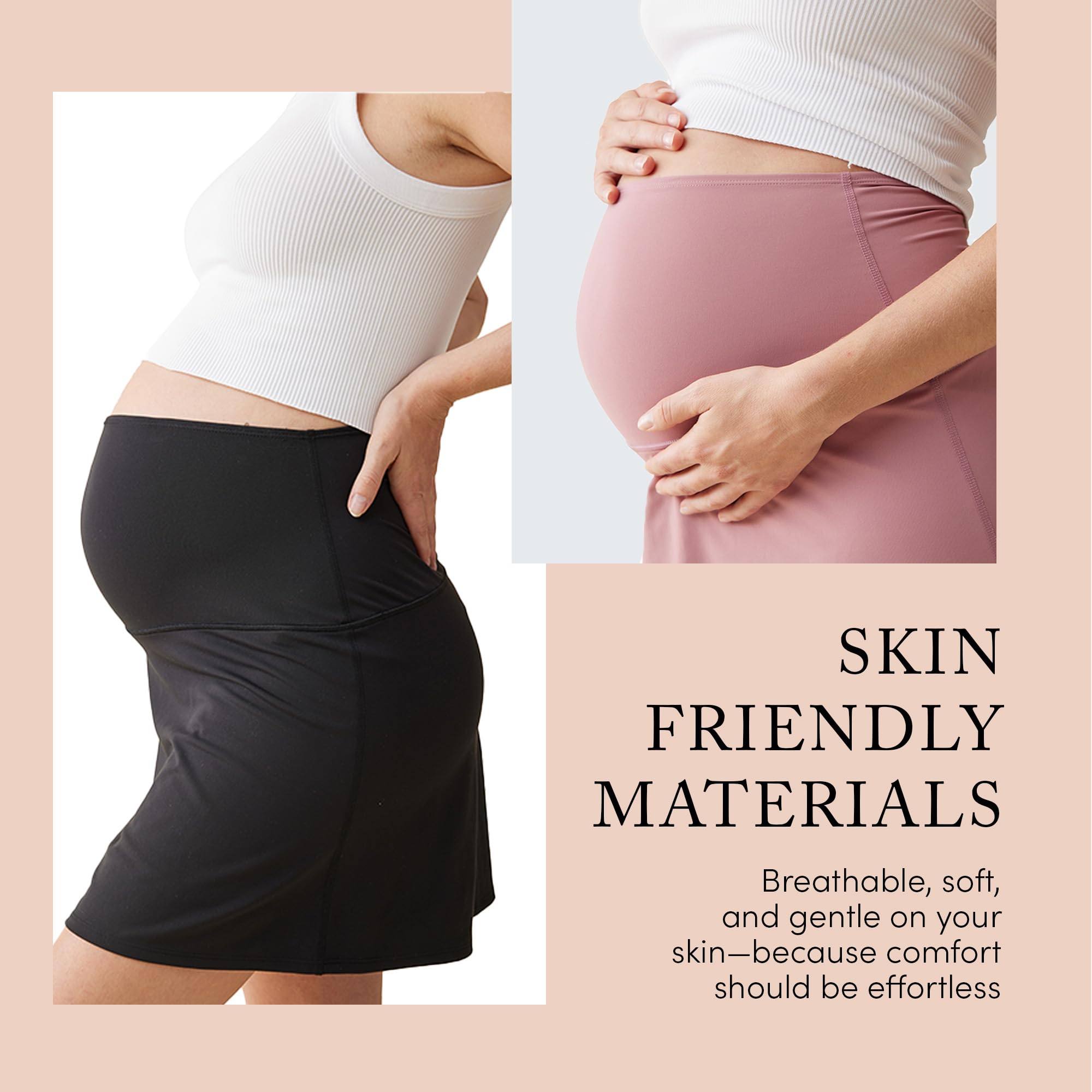 Ingrid & Isabel Basics Active Umstands-Skort | Hoch taillierter Schwangerschaftsrock mit integrierten Shorts und Taschen