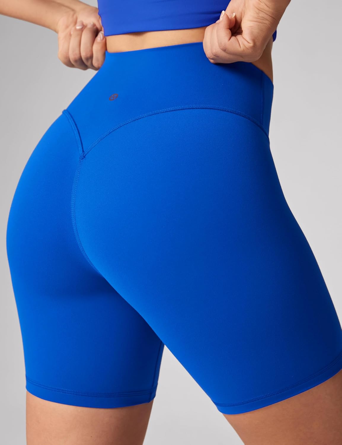 UNISSU Hugcurve No Front Seam High Waisted Workout Biker Shorts for Women 6 Inches Tummy Control Buttery Soft Yoga Pants Gym