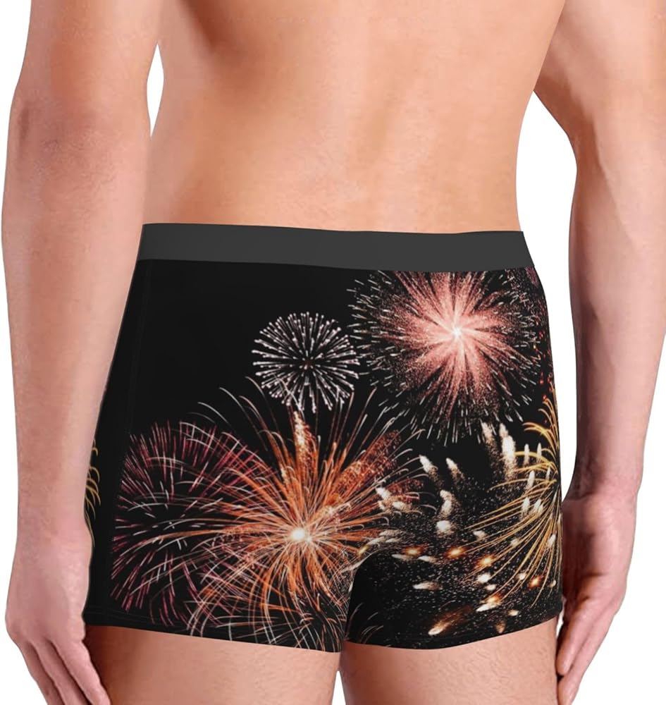 Amazon | [NEKKII] はなび柄 花火大会 アニメ ボクサーパンツ メンズ