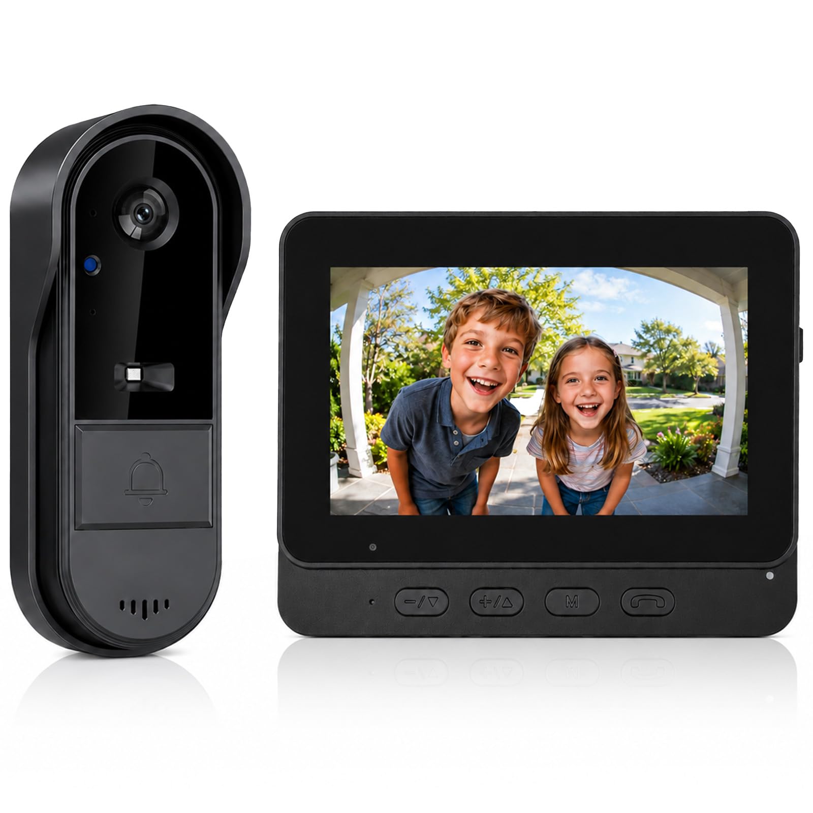 Zeerkeer Videoportero Inalámbrico Exterior Impermeable con Cámara 1080P Visión Nocturna Campainha Sem Fios Timbre Casa Ring Doorbell Seguridad Residencial