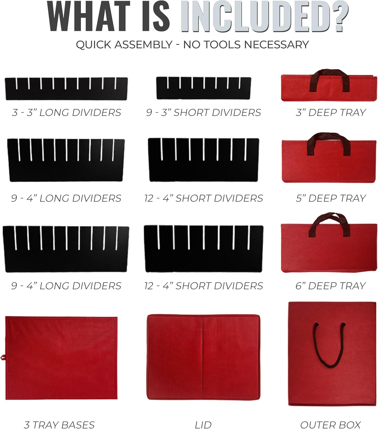 612 Vermont Slim Ornament Storage Box with Adjustable Acid-Free Dividers, Holds 120 Ornaments (SB-40061-VT) - Image 7