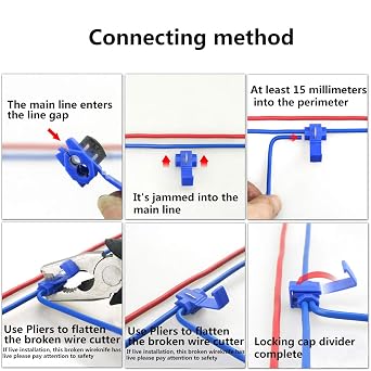 125 Solderless Quick Splice Snap Wire Connector, 50 pcs red 22 Through 18 Gauge,50 pcs Blue 16 Through 14 Gauge,25 pcs Yellow 12 Through 10 Gauge (125)