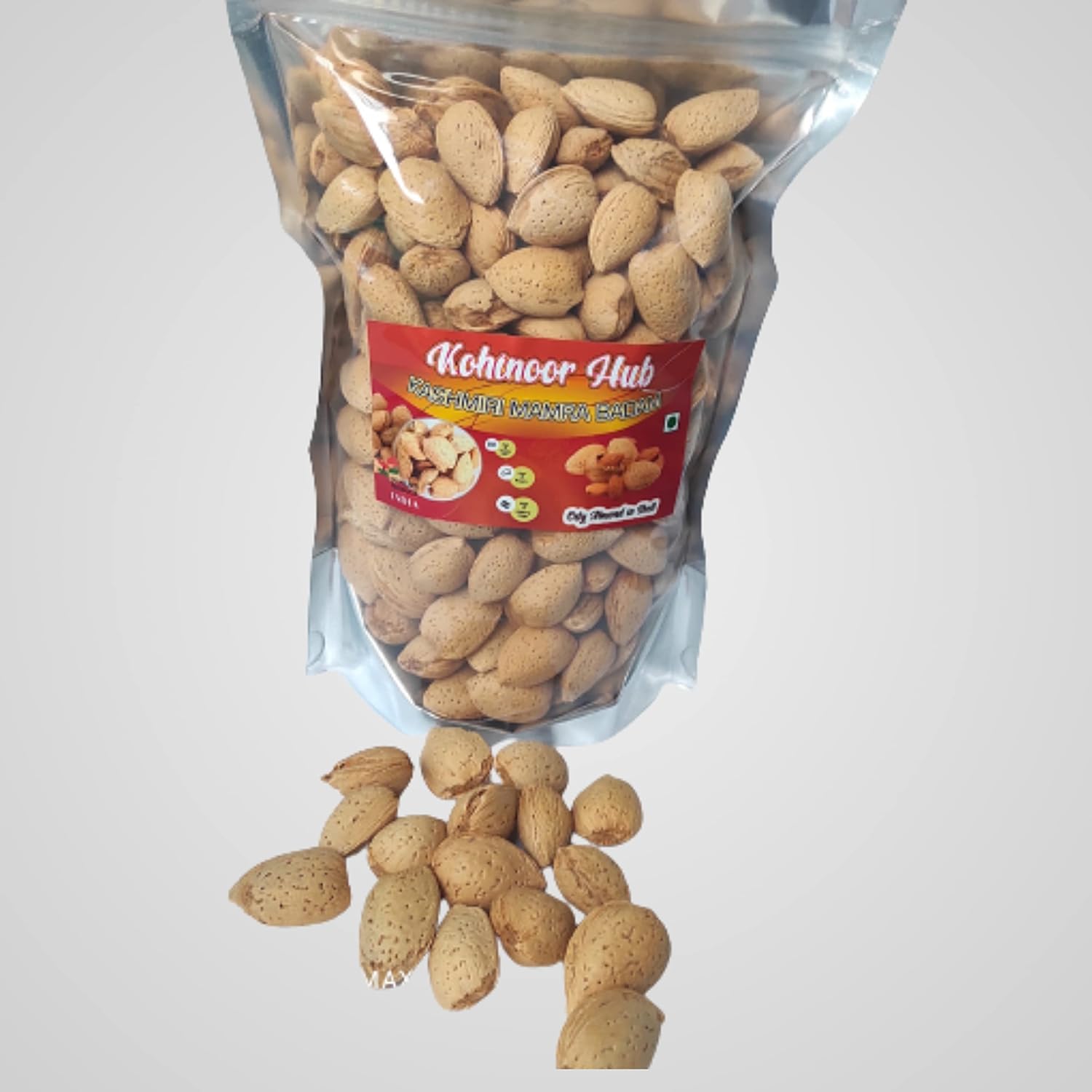 Kohinoor Hub 100 Natural Premium Kashmiri Mamra Almonds In Shell 500g