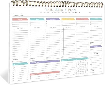 TREES Weekly To-Do List Notepad, 52-Week Desk Planner Organizer, 8.5 x 11