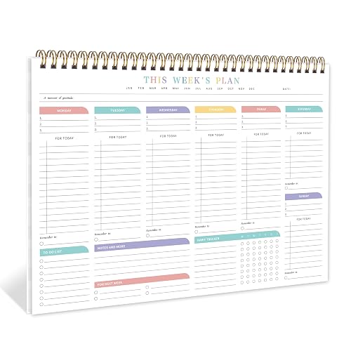 TREES Weekly To Do List Pad with 52 Undated Sheets（8.5"×11"）-