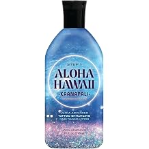 Aloha Hawaii Kaanapali Tanning Lotion, Step 1, Ultra Advanced Dark Pre-Tan Primer for Indoor/Outdoor Tanning with Pineapple & Coconut Hydration, 10 Fl Oz