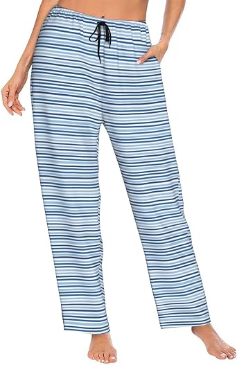 Women Comfy Pajama Pants Stretch Sleepwear Lounge Pants With Pockets & Drawstring