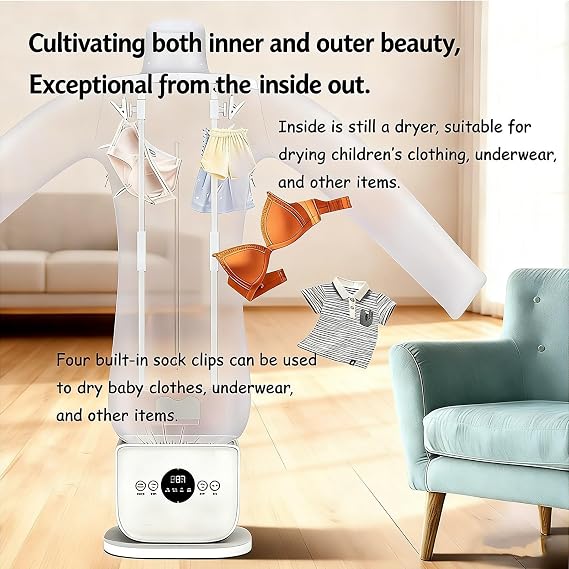 Automatic Ironing Machine, 2026 Upgrade Touch Type Humanoid Automatic Ironing Machine 3.0, 360 Without Blind Spots Drying/Ironing Machine, One-Click Use for Home(Upgraded)
