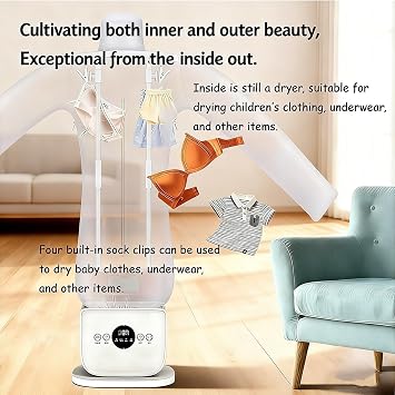 Automatic Ironing Machine, 2026 Upgrade Touch Type Humanoid Automatic Ironing Machine 3.0, 360 Without Blind Spots Drying/Ironing Machine, One-Click Use for Home(Upgraded)