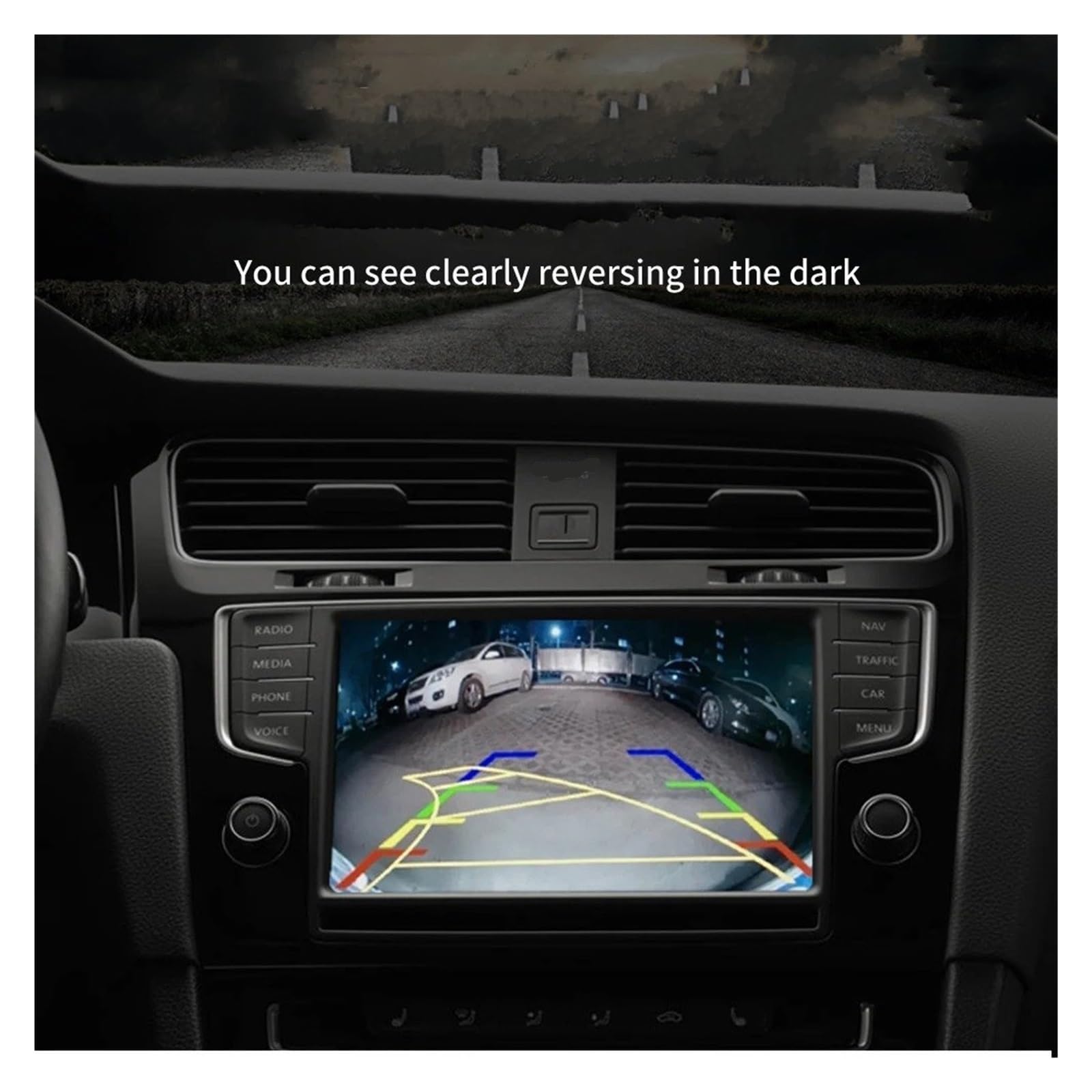 Kamera cofania samochodowa kamera cofania 120 stopni szeroki kąt parkowania wstecznego wodoodporna CCD automatyczny monitor cofania uniwersalny zamiennik dla BMW HD Night For Vision