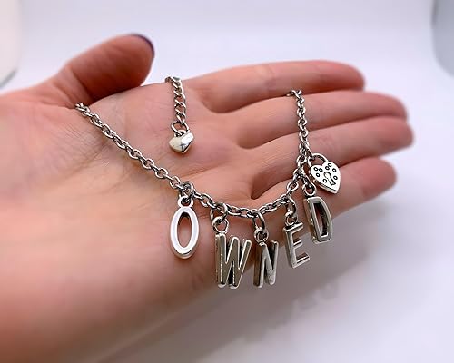 Miniatura 2 de Joyería de pulsera tobillera con dije de cerradura - BDSM Bondage, Acero inoxidable, Ágata