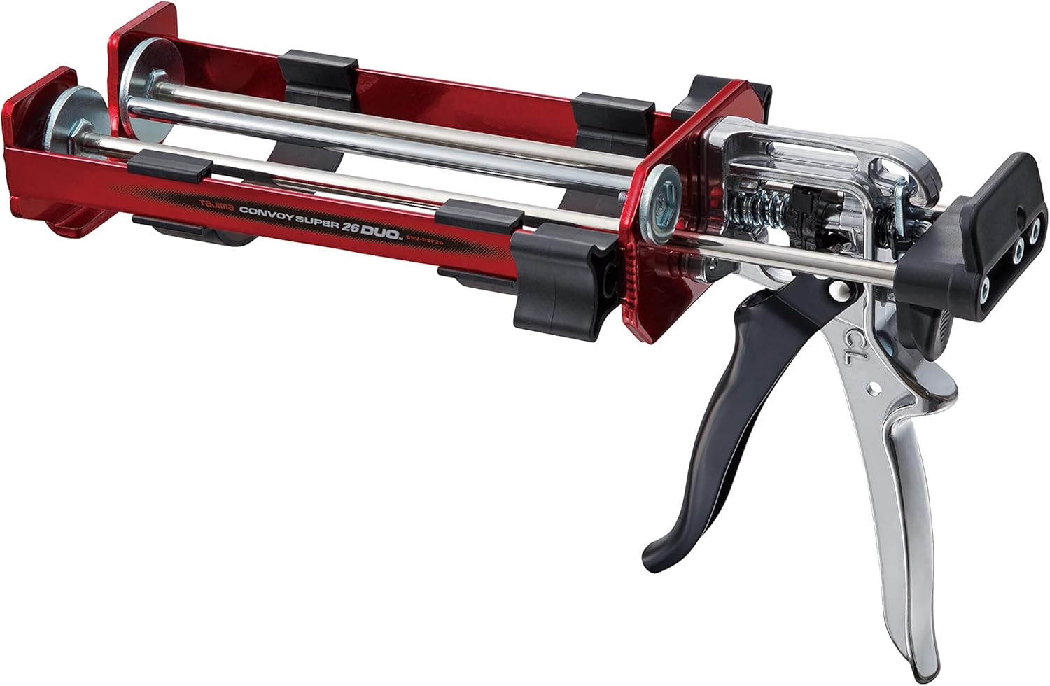 TAJIMA Caulk Gun - Dual Component Adhesive Convoy Duo with 26/1 Thrust Ratio & 1:1 and 2:1 Cartridge Compatibility - CNV-DSP26