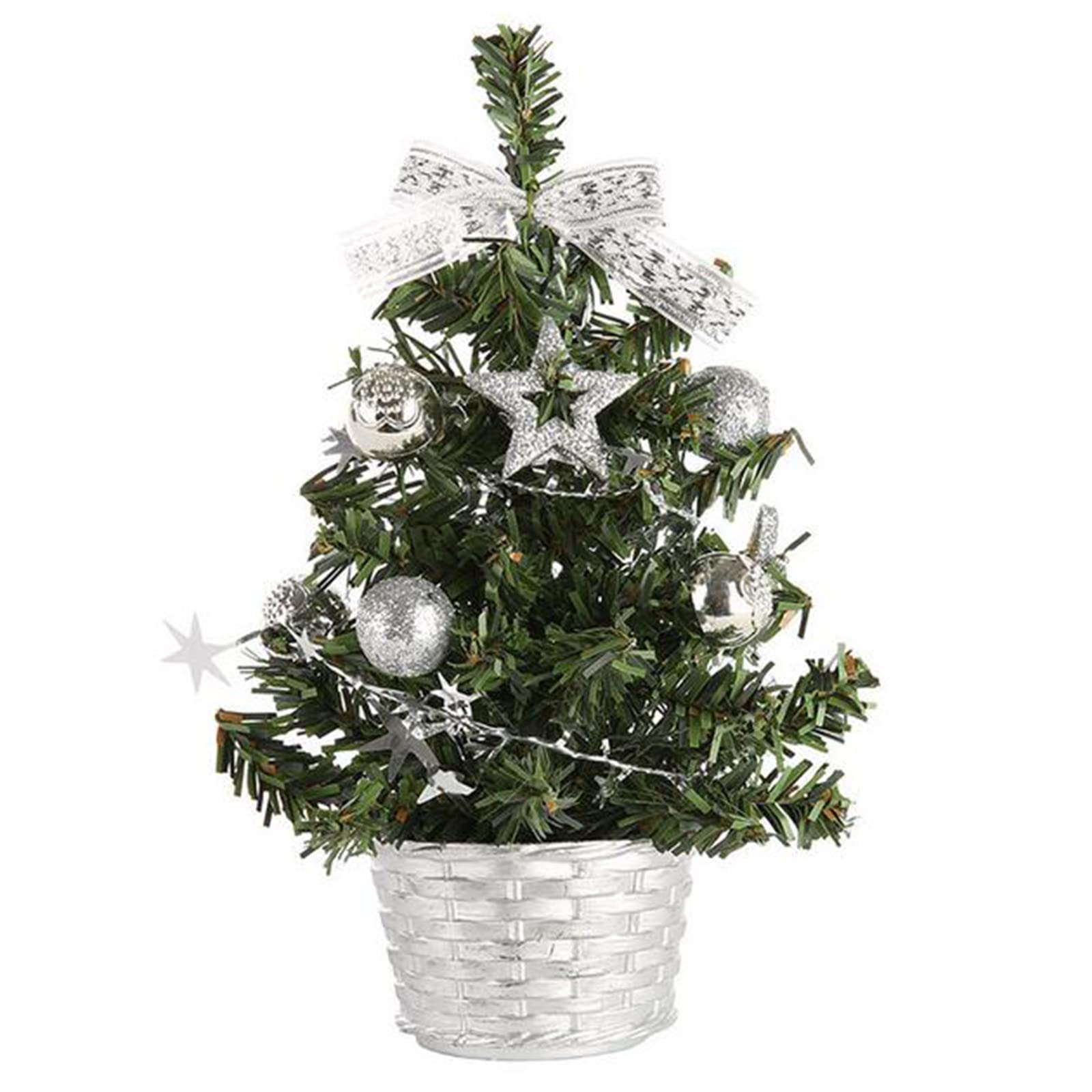 EdirFtra Artificial desktop mini Christmas tree decoration holiday mini Christmas tree 20cm Christmas tree outside bulk Christmas tree decoration Christmas table center piece,D