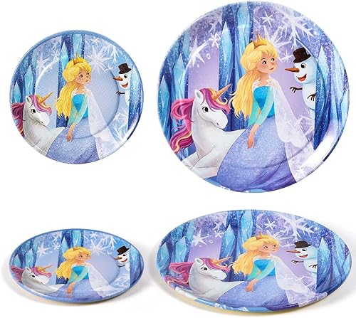 Miniatura 8 de Golray Juego de fiesta de té para niñas pequeñas, juego de té de lata para niños de 49 piezas y juego de comida de lujo y funda de transporte,