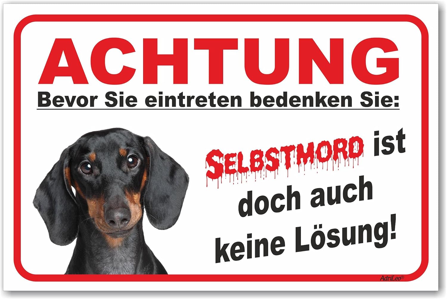 Dackel Im Einsatz Autoschild - Teckel Mit Saugnapf Für Autoscheibe