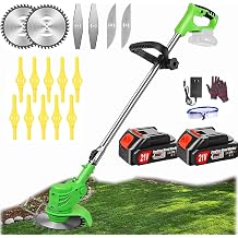 Weed Wacker - Electric Weed Wacker Cordless Trimmer. 4 in 1 Stringless Lightweight Weed Cutter/Grass Cutter/Lawn Edger.There are 4 Different Blades,Suitable for Gardens, patios.
