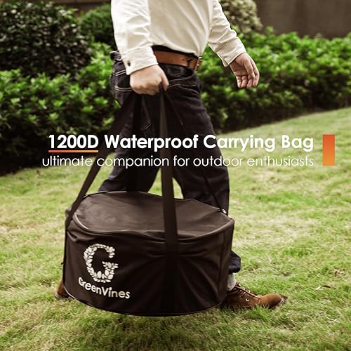 Miniatura 6 de Pozo de fuego sin humo  15 pulgadas  Chimenea de acero inoxidable 304  Pozos portátiles para exteriores con soporte para acampar  Bolsa y palos y