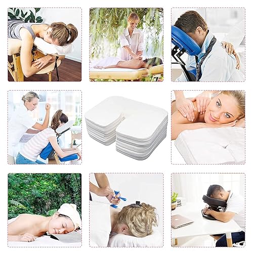 Miniatura 7 de 500 fundas desechables para cuna facial, algodón de grado médico, fundas para reposacabezas de spa para mesas de masaje, sillas de masaje de 14.17 x
