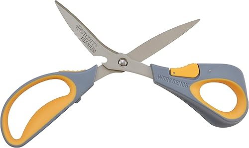 Miniatura 6 de Westcott Tijeras de banco de trabajo de titanio con funda y cortador de cerámica, 8 pulgadas (16512)