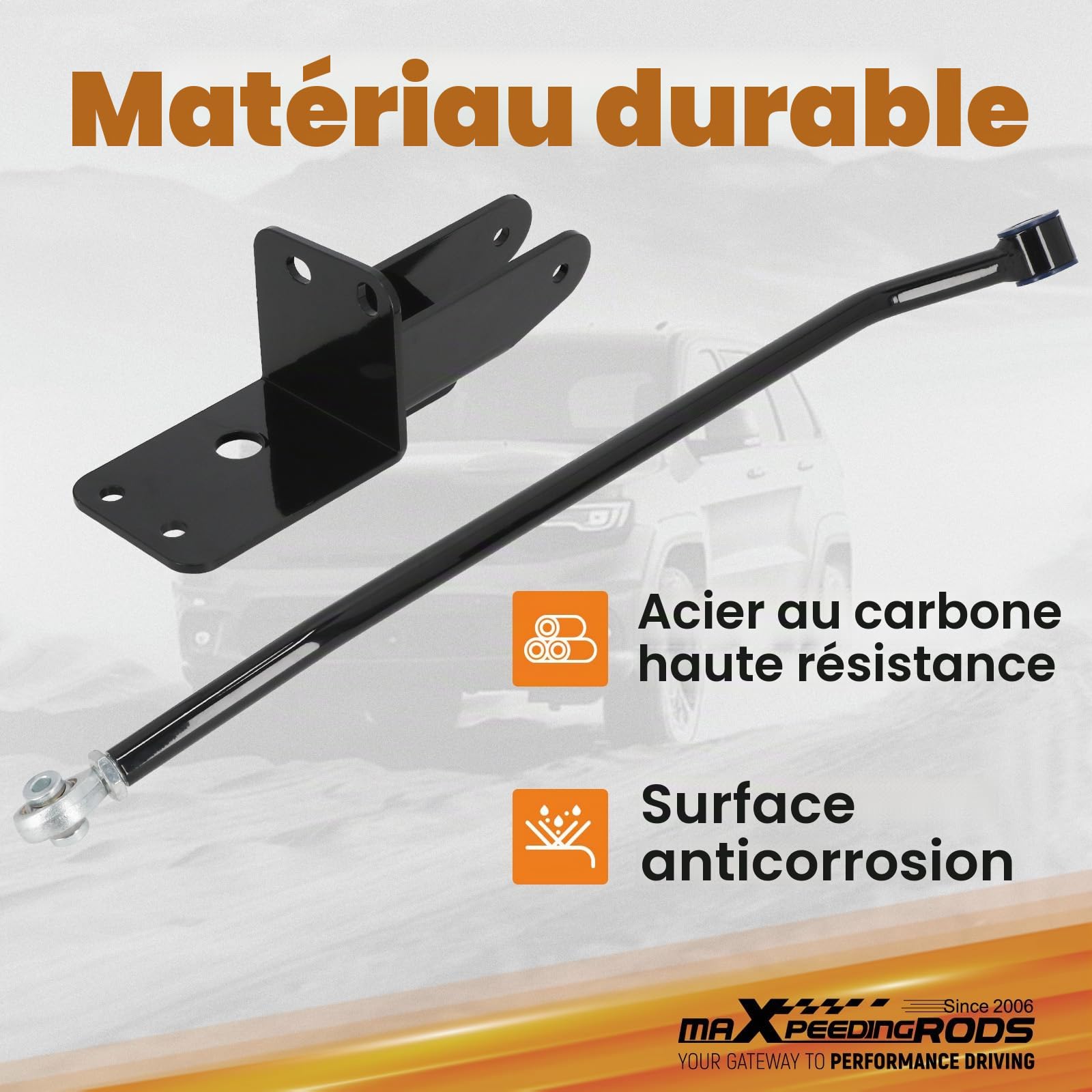 maXpeedingrods Bras de Direction avant Réglable pour Jeep Cherokee XJ 1984‑2001 | Ne Convient Pas Aux VéHicules à Conduite à Droite (Rhd), Acier, Surface RevêTue De Poudre