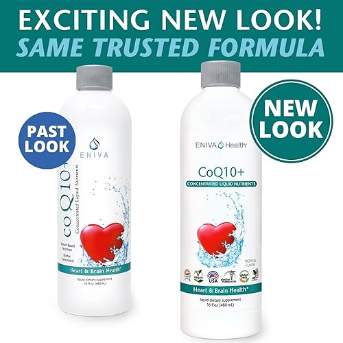 Miniatura 3 de Eniva Health Liquid CoQ10 100 mg (16 oz) Más L-Carnitina, Vitamina C, Lecitina Sin Gluten. Cero Azúcar. Apto para Keto