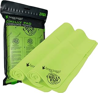 FROGG TOGGS Chilly Pad Cooling Towels, 2 Pack, 33" x 13", Lime - 2 Pack, 2 Pack, 33" x 13"