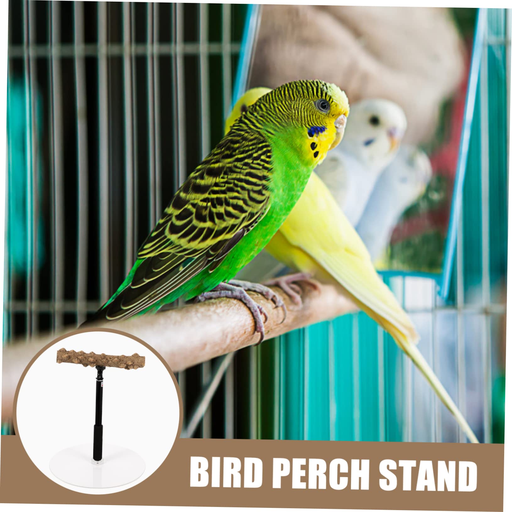 Happyyami Perca para Loros Soporte para Juegos De Pájaros Tenedor Juguete De Madera para Pájaros Accesorios para Jaulas De Periquitos Juguete para Soportes para