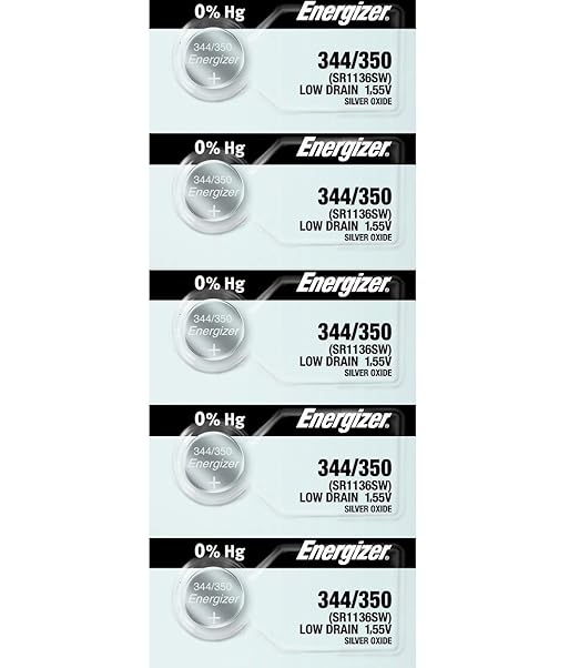 Amazon.com : Energizer Batteries 344 / 350 (SR1136W, SR1136SW) Silver Oxide  Watch Battery. On Tear Strip : Health \u0026 Household