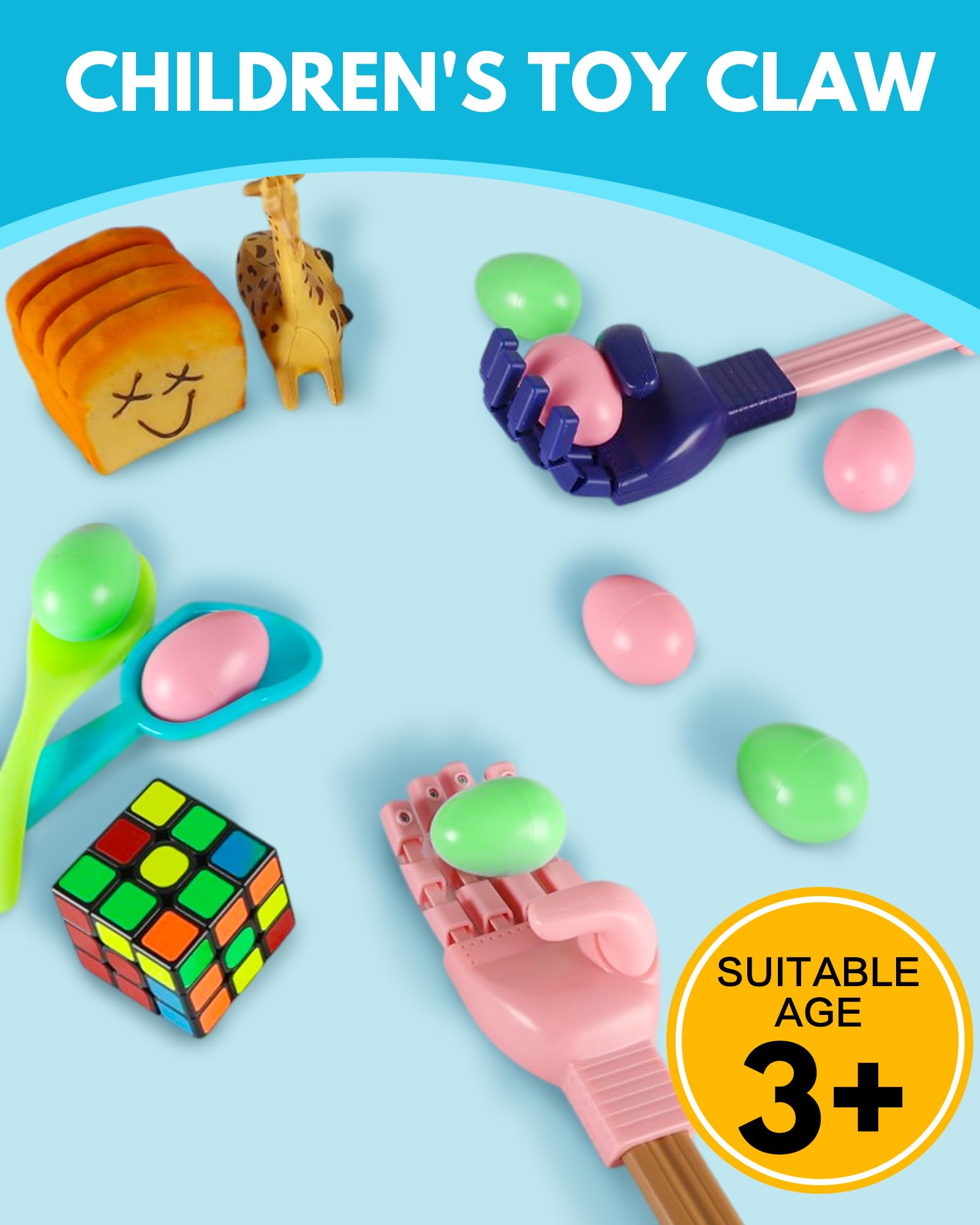 Robot Arm Claw Grabber Tool, Set of 2 – Outdoor Cleanup and Garden Helper for Yard Work, Trash Pickup, and Fruit or Flower Harvesting