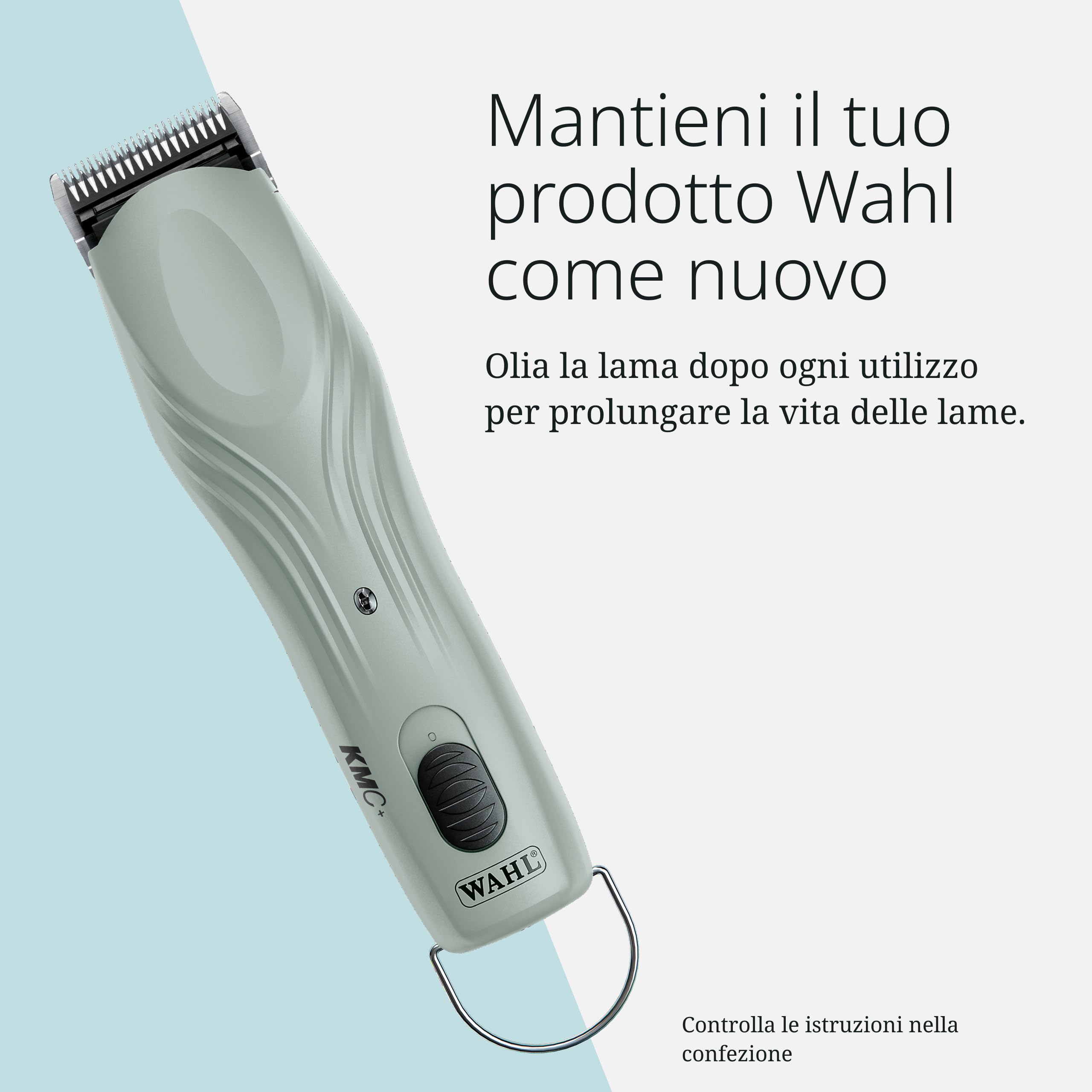 Wahl KMC+ Tosatrice per Animali – Motore Brushless Silenzioso, Impugnatura Testurizzata per Maggiore Comfort, Due Velocità, Utilizzo con Filo o Senza Filo, Autonomia Fino a 120 Minuti
