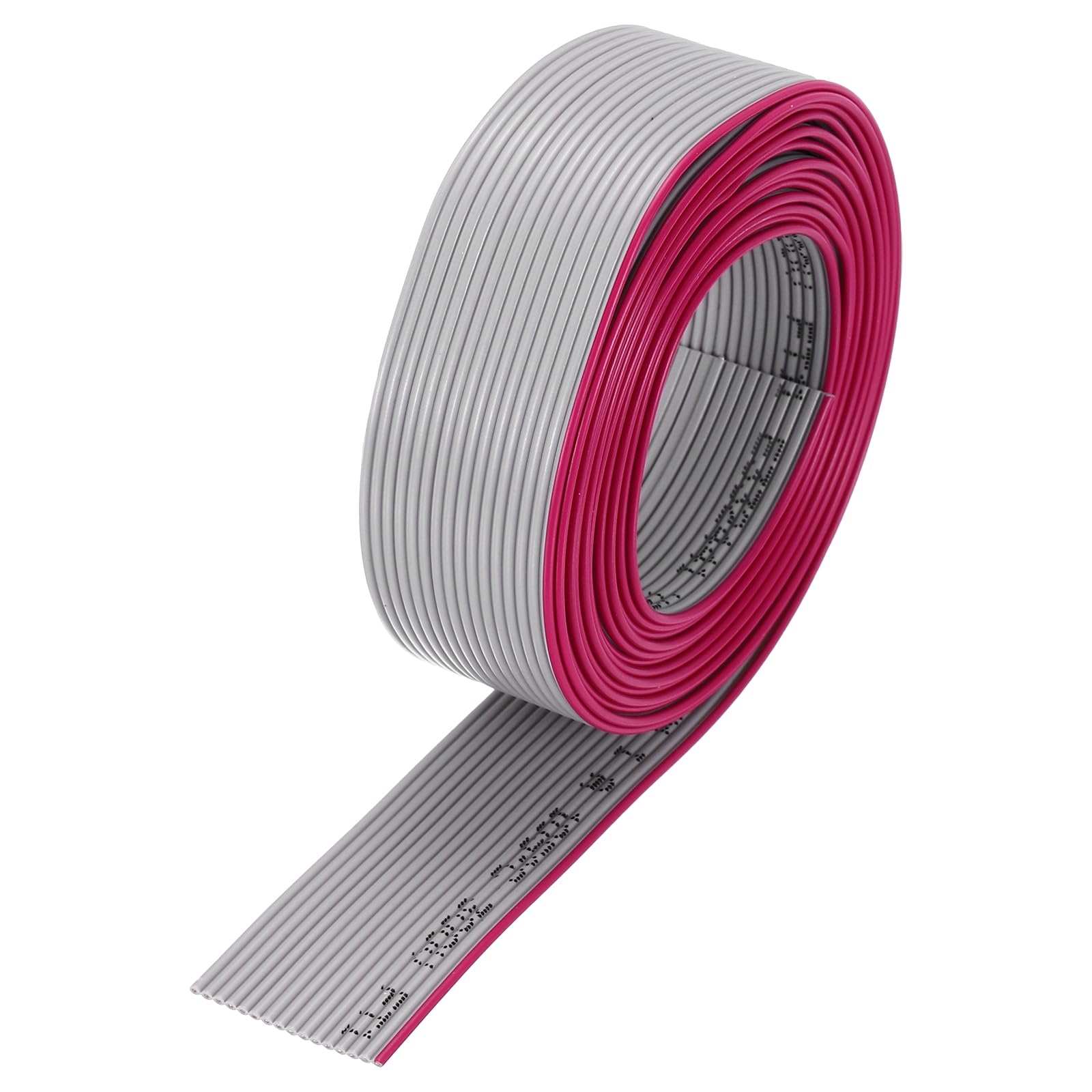 QUARKZMAN Cavo a Nastro Piatto IDC da 26AWG Lunghezza 2m/6.6ft Passo 1.27mm 16 Pin Grigio per Collegamento JTAG/ISP