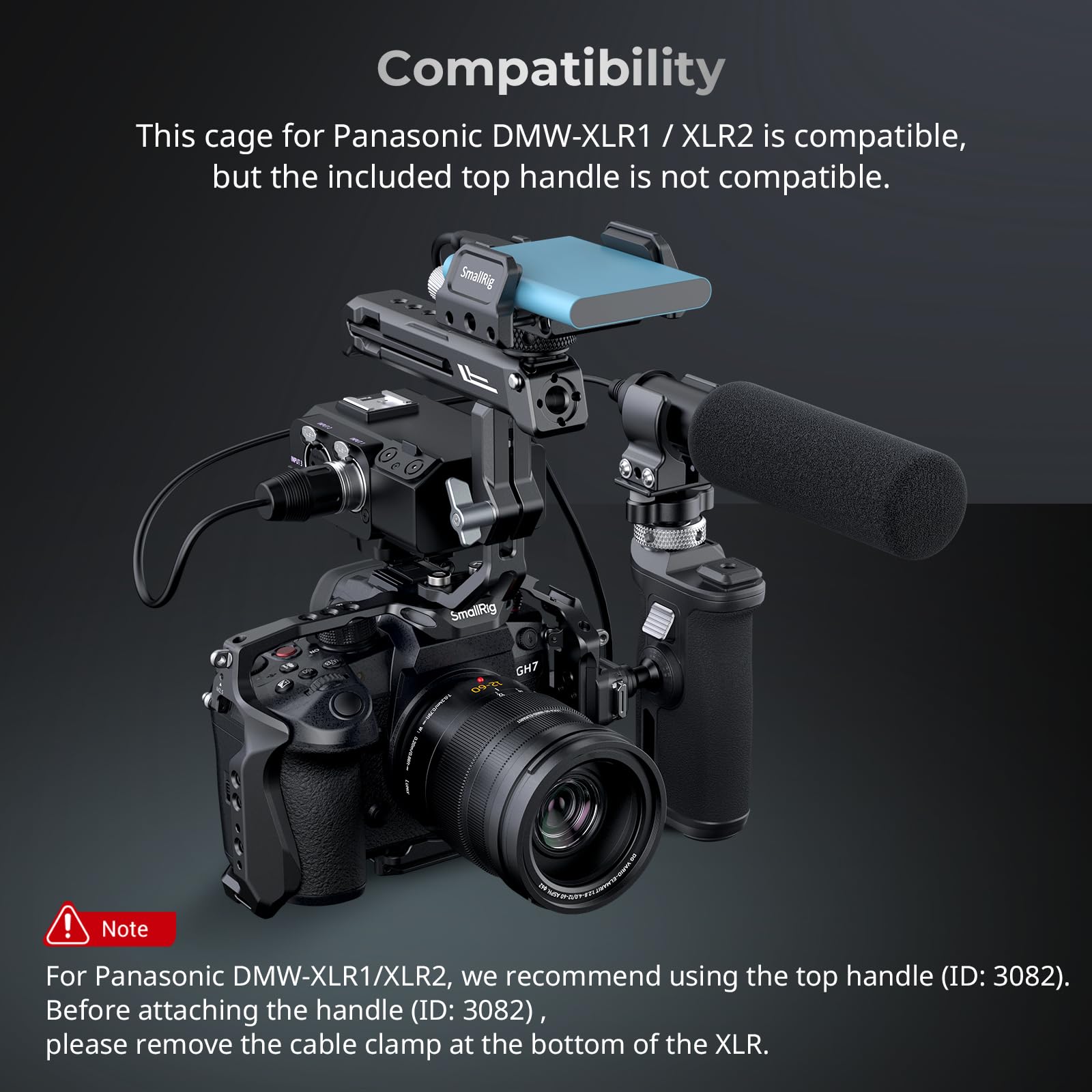 SMALLRIG HawkLock Quick Release Cage Kit per Panasonic LUMIX GH7 / GH6, con Kit Maniglia Superiore, Morsetto per Cavi per HDMI e USB-C - 4825